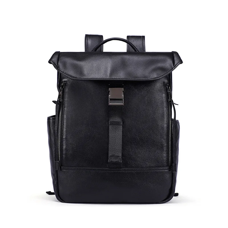 

Genuine Leather Mens Backpack Laptop Women Hand Bag Real Leather Shoulder Back Pack Waterproof Large Softback Travel Casual Tote