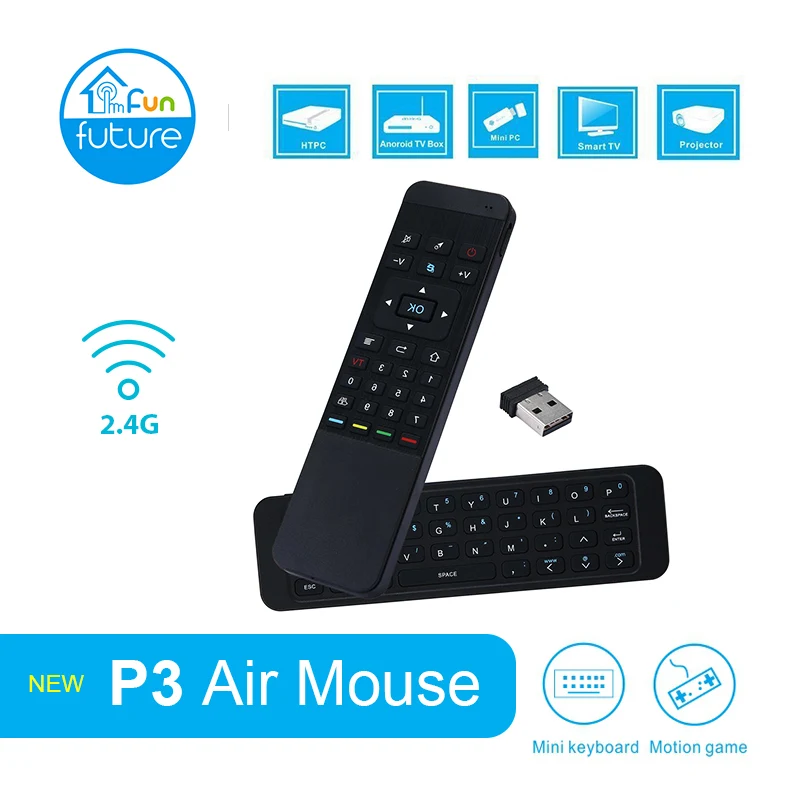 

New P3 Air Mouse 2.4G Wireless 433 MHZ Air Mouse Remote Control Many More Android TV Box Duplicator PC And Keyboard for T95Q