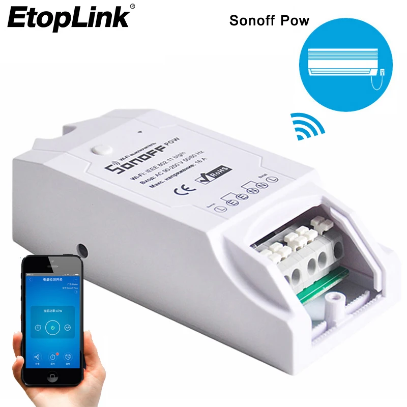 

Itead Sonoff Pow Power Consumption Measurement Wifi Power Smart Switch Energy Monitoring Device Report Power Smart Home