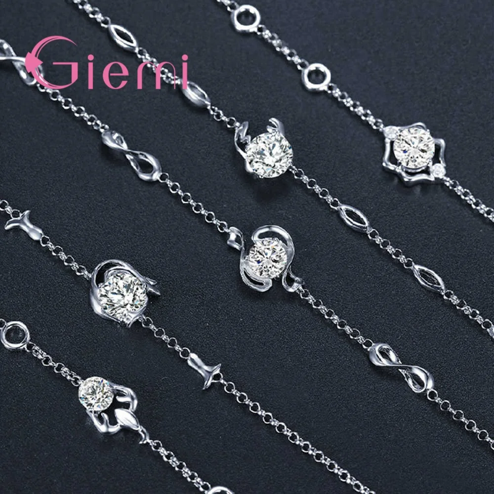 Women 925 Sterling Silver Cubic Zirconia Constellation Bracelet
