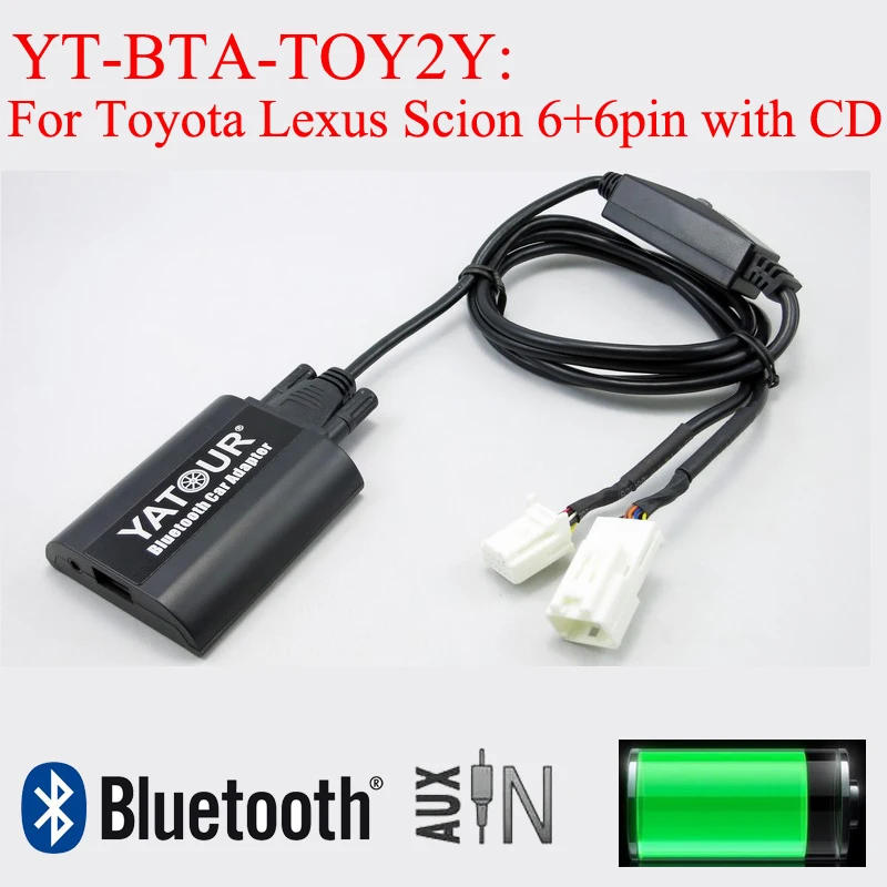 Yatour YT-BTA car radio Bluetooth MP3 Hands free interfaces for Toyota Lexus Scion 6+6PIN with existed CD