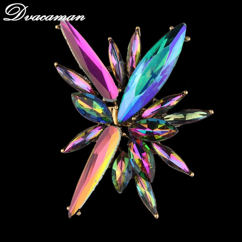 

Dvacaman New Fashion Sexy Design Multicolored Bohemian Cross Charm Luxury Crystal Adjustable Open Rings For Women Wholesale 765