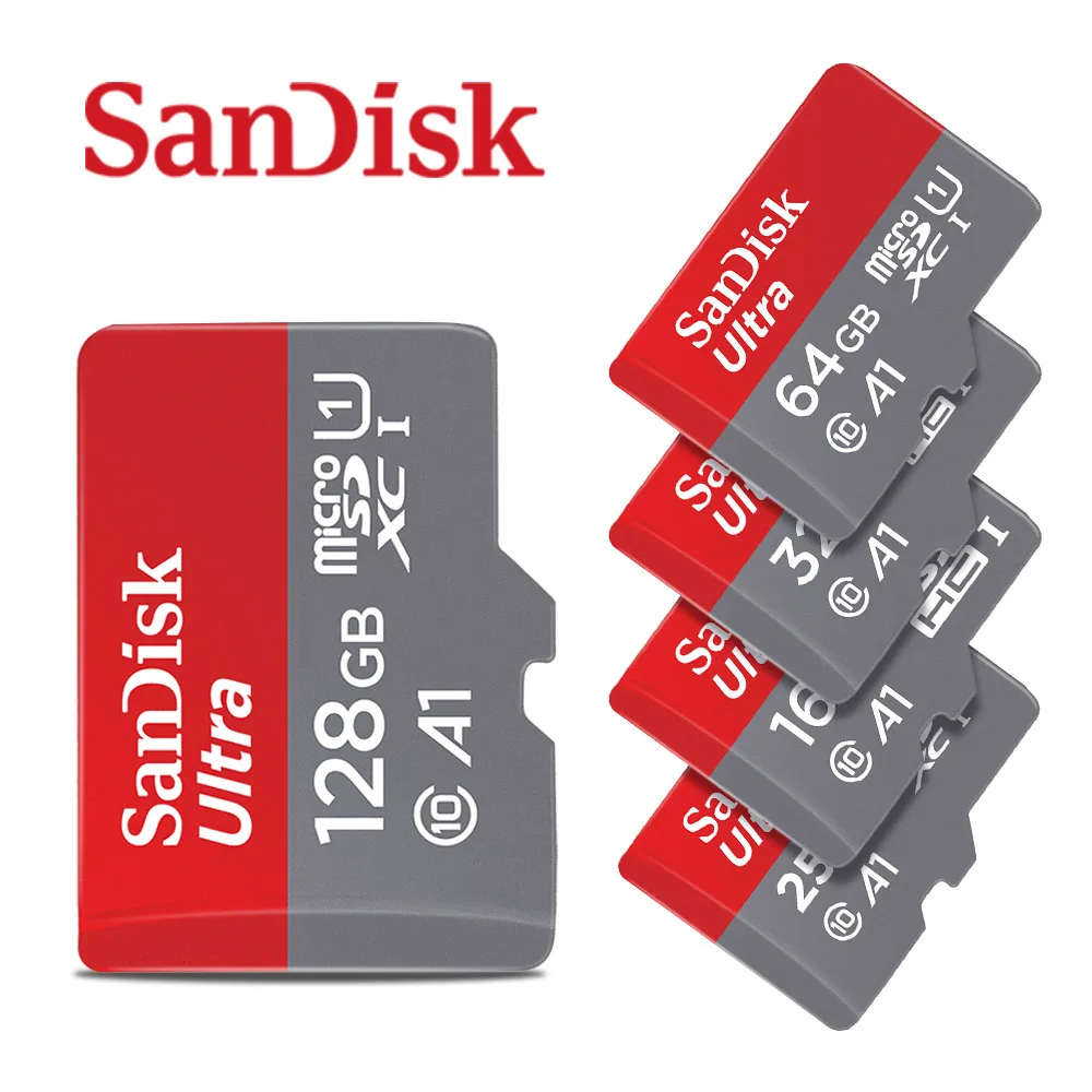 Флеш-накопитель SanDisk Memory Card A1 256 ГБ 200 ГБ 128 Гб 64 Гб U3 98 МБ/с. микро sd карты Class10 UHS-3 флеш-карта памяти Microsd TF/SD карты UHS-1