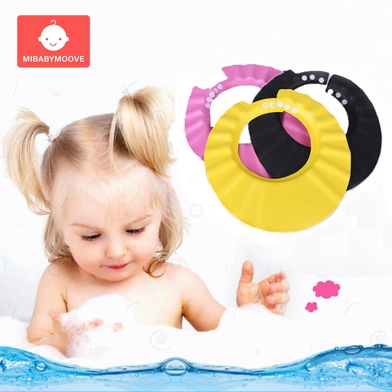 

Children Adjustable Safe Baby Kids Shampoo Cap EVA Soft Toddler Bathing Shield Shower Hat Waterproof Wash Hair Protection Caps