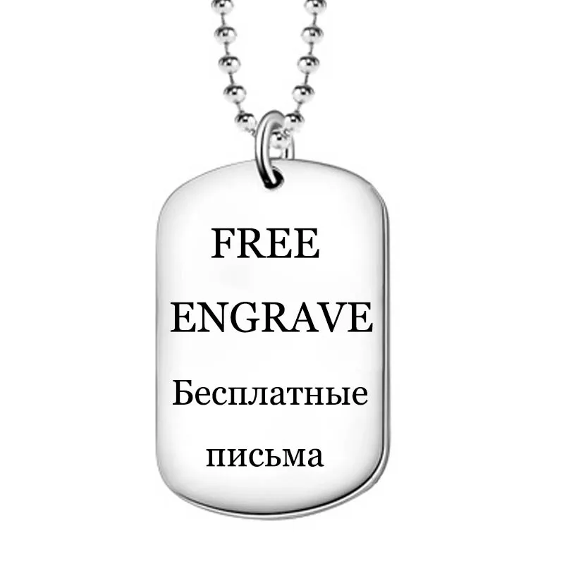 

Free Engraved US Army Military Dog Tag 925 Silver Customized Photo Name Phone Number Pedant ID Logo Necklace Lovers Couples Gift