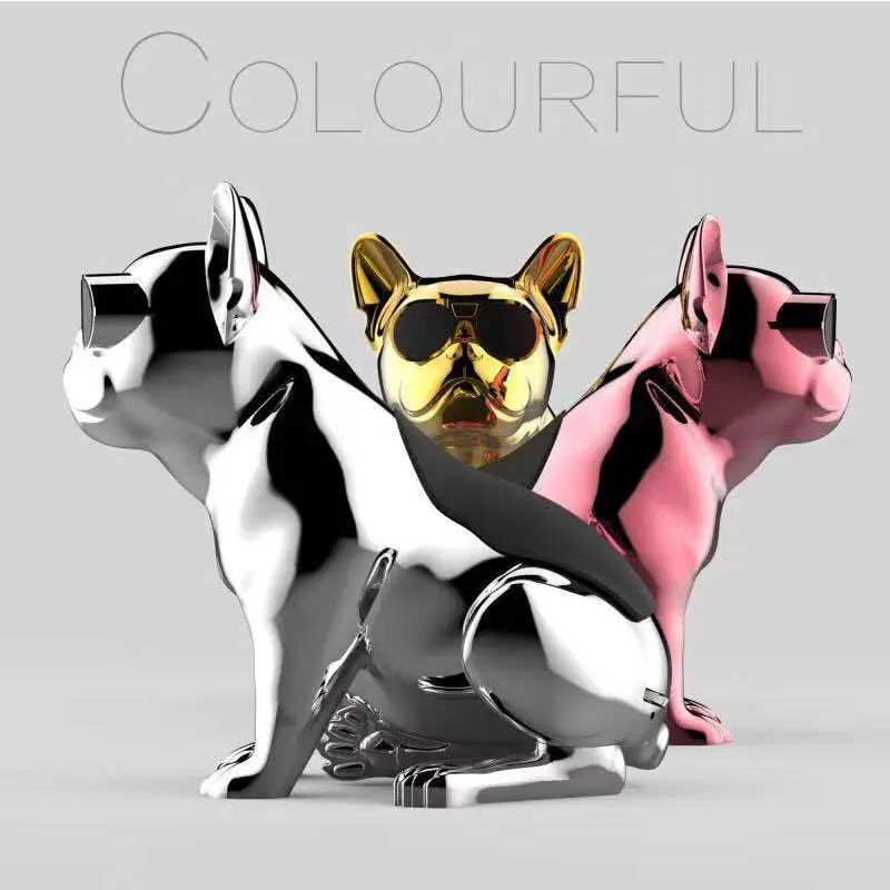 

JS S5 Bulldog Bluetooth Wireless Speaker Originality Cartoon Mini Speaker For Apple Lighting Interface Plastic Loudspeaker Box