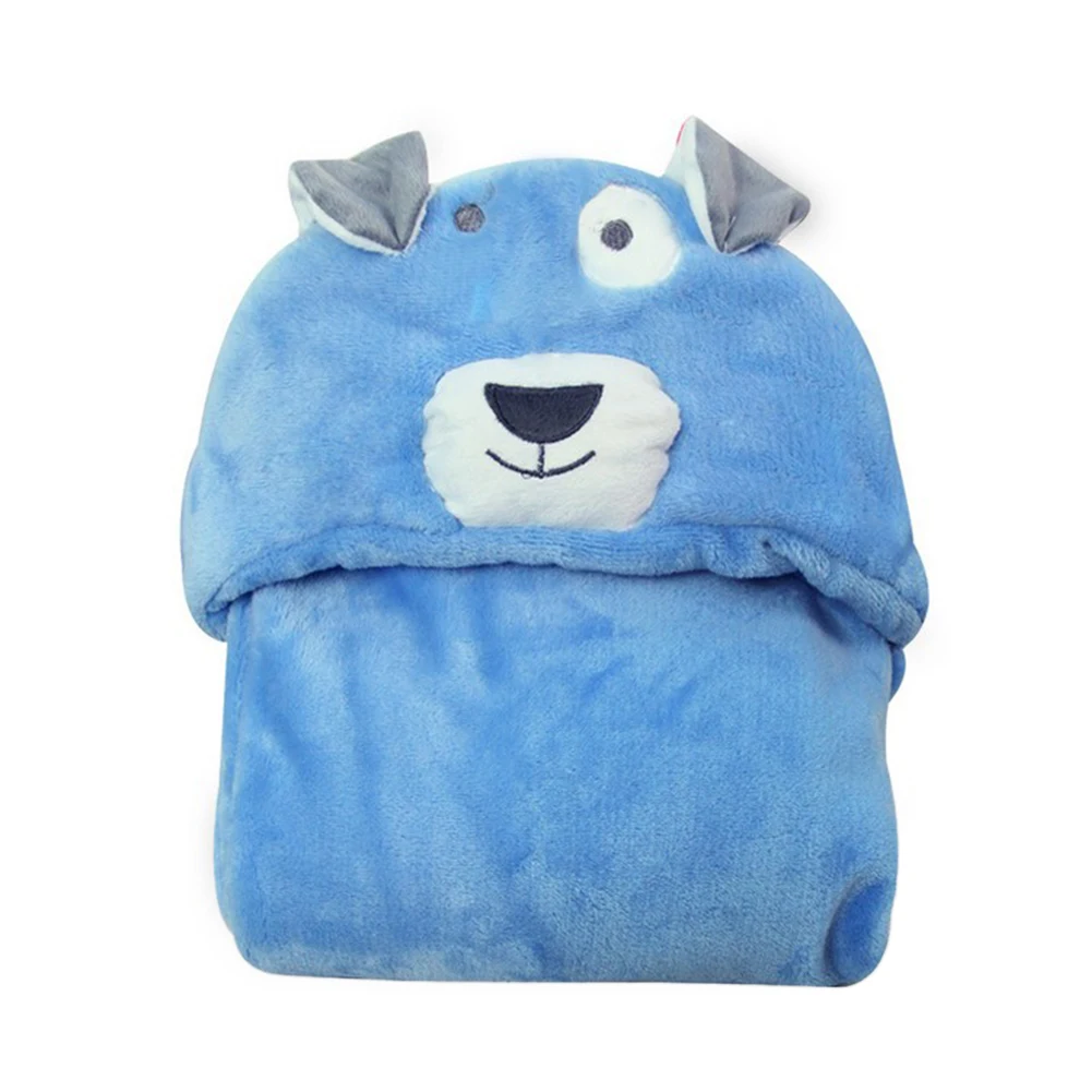 Lovely fleece baby bath towel cute animal figure baby kid's hooded towel bathrobe cloak baby blanket Shower Present for Newborn