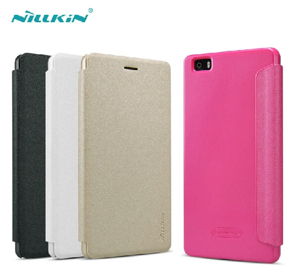 NILLKIN Brand Huawei P8 Lite Case Sparkle Series Flip Cover PU Leather Case For Huawei P8