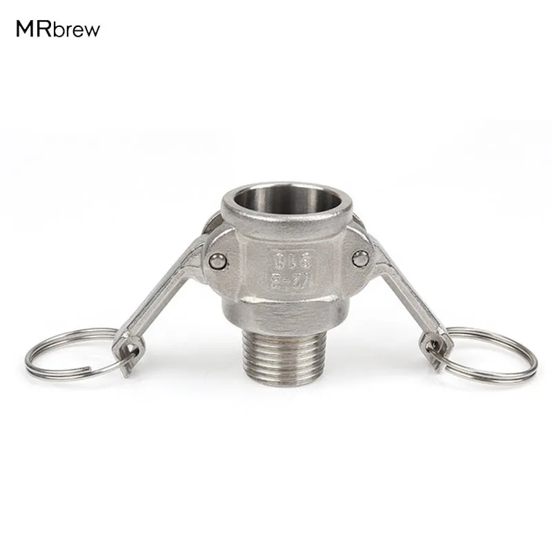 

Camlock QD - 1/2 Type B, Stainless Steel 316, Homebrew Fitting, 1/2" Male NPT