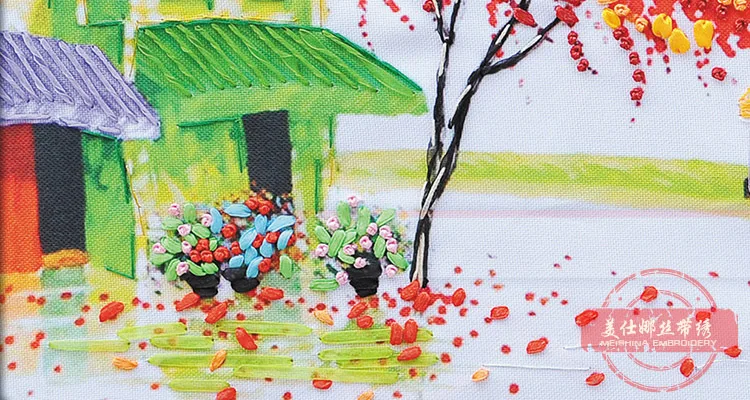 3 шт./компл. лента вышивка и DIY декоративная живопись, модные сезон живописные, рукоделие Ремесло крестом Комплект Home Decor C-0108