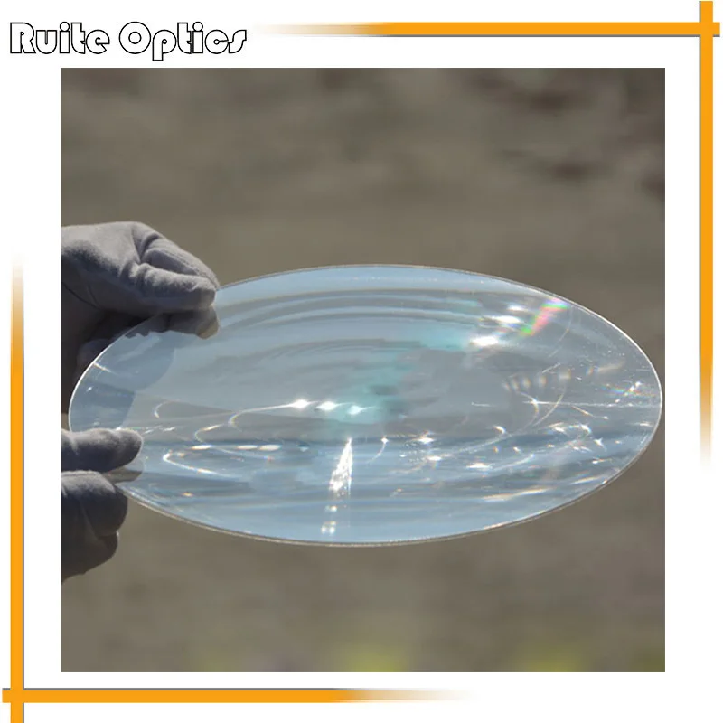 1PC 250mm Dia Large Round Plastic Solar Fresnel Condenser Lens Long