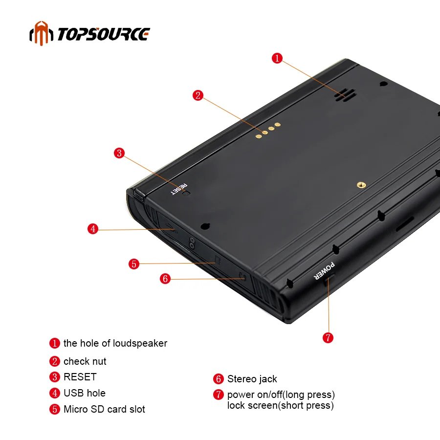 TOPSOURCE 2 IN 1 5" IP67 Waterpoof Motorcycle GPS Navigation Car Gps Navigator Android 4.4.2 WIFI 512M 8GB Bluetooth