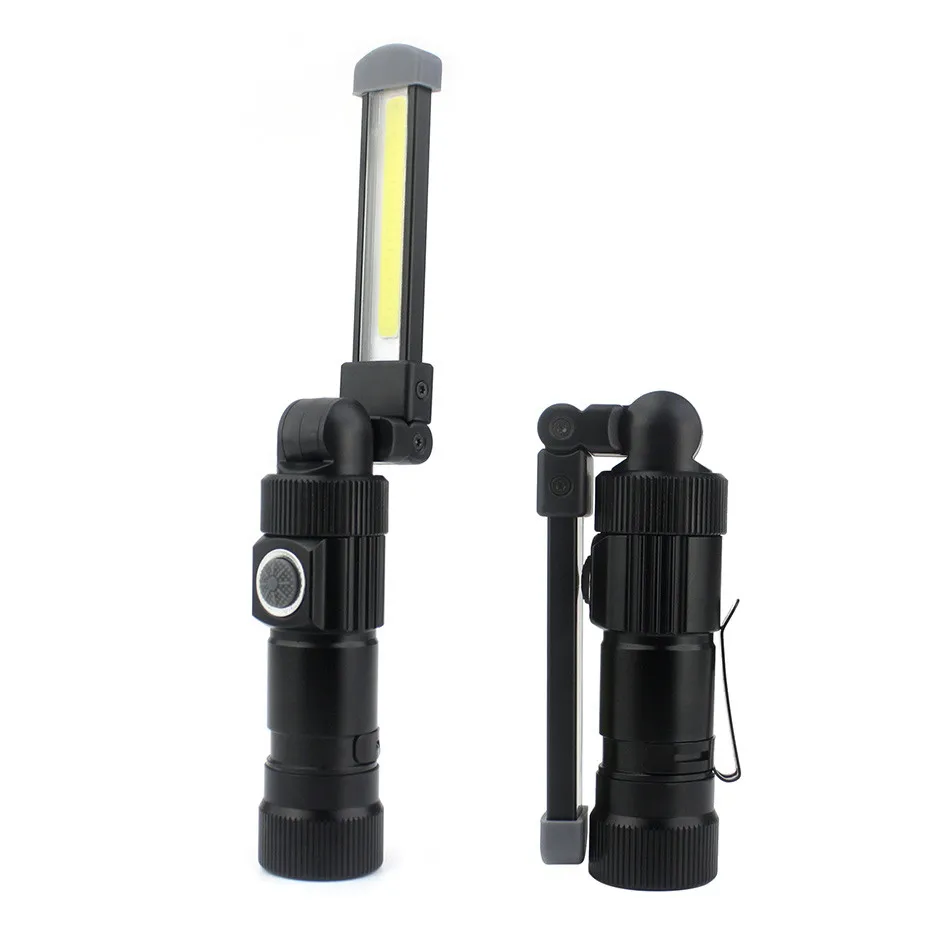 

Flashlight Lantern Bar Light Rotate 360 Degrees Led Flashlight With Magnet 5 Modes Rechargeable Work Light No Battery