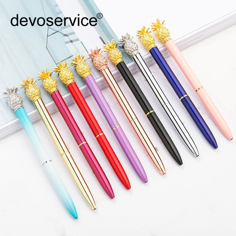 1Pc Ballpoint Pen Cute Pineapple Shape Pens Black Ink Gel Pens Student