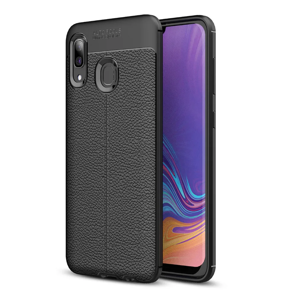 

Slim Fit Shockproof Flexible Soft Rubber TPU Gel Protective Case Cover+GLASS FILM for Samsung Galaxy A20E A30 A40 A50