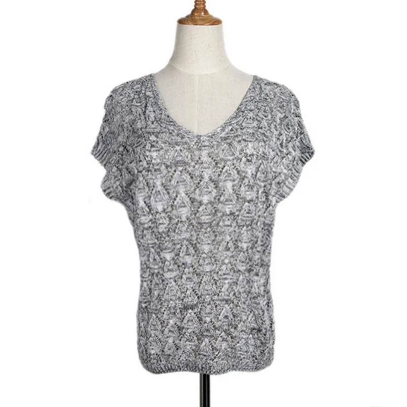 SUOGRY 2018 Spring Autumn Cotton Blends Sweaters Women Fashion Sexy V-Neck Sweater Loose Wool Sweater