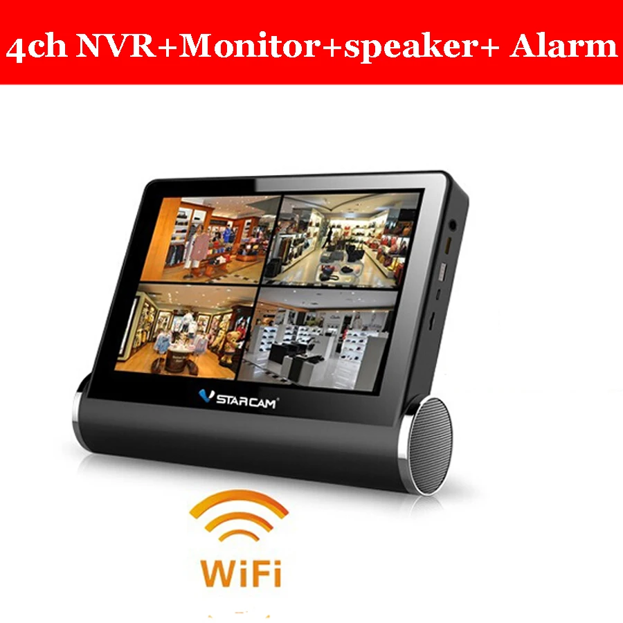 Беспроводной NVR Сетевой Видео Сервер wifi ip камера поддержка 4 беспроводной вход nvr