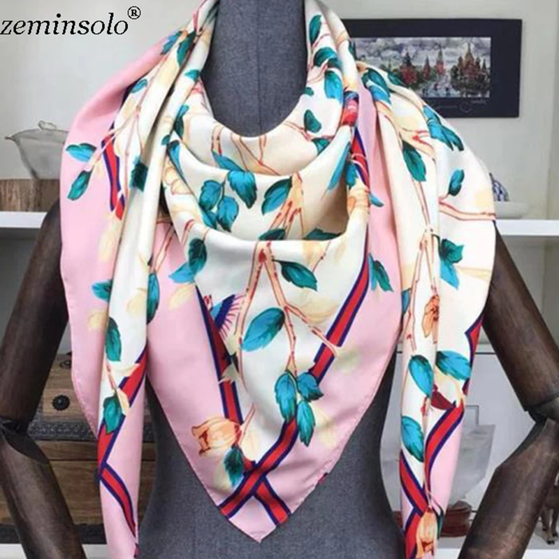 Шарф из искусственного шелка для женщин с принтом Bufandas хиджаб шарфы Sjaal Foulards Femme