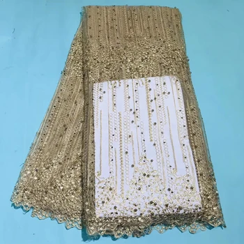 

African lace embroidered lace fabric French lace 2019 Nigeria high quality lace French Tulle African fabric Bridal Wedding Dress