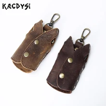 Руководство Crazy Horse кожа мужские ключи кошельки держатель Чехол поясная сумка ретро-Брелоки сумка маленькая мини ключ Сейф вешалка брелок