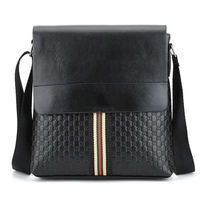 

2018 Fashion Casual Business PU Leather Cross Body Bag Men 12 inches Embossing Messenger Bag Man Shoulder Bag