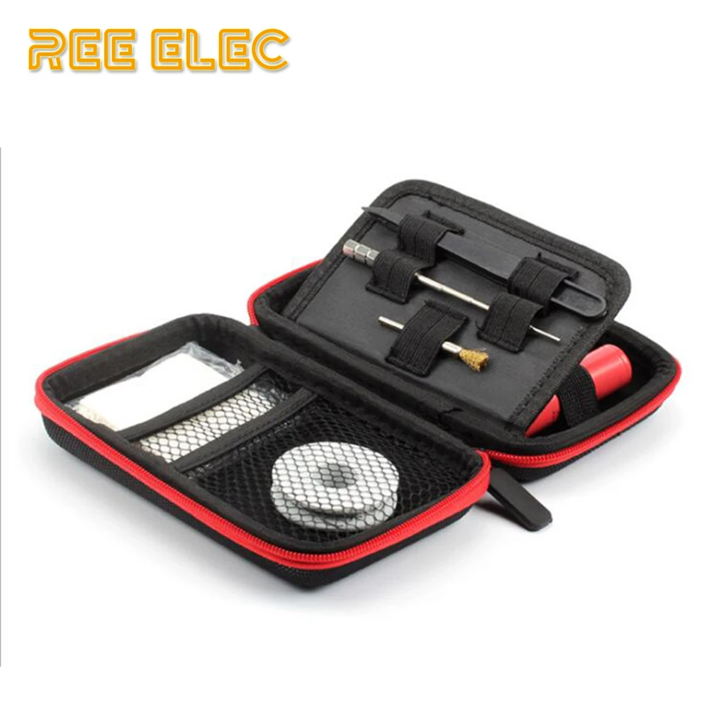 

REE ELEC Portable Mini Storage Bag For Electronic Cigarette RDA Atomizer Battery Mod Coil Tweezers Wire Accessory Receiving Bag