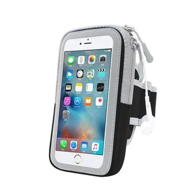

XSKEMP Universal 4.0-4.9 inch Mobile Phones Sports Arm Package Running Case Belt Key Wrist Bag Band Touch Window For Lenovo Sony