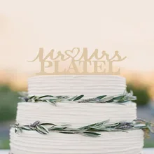 Фамилия Топпер персонализированные Дерево торт Топпер пользовательских Свадебный Топпер мистер и миссис Свадебный Топпер открытый свадьбы