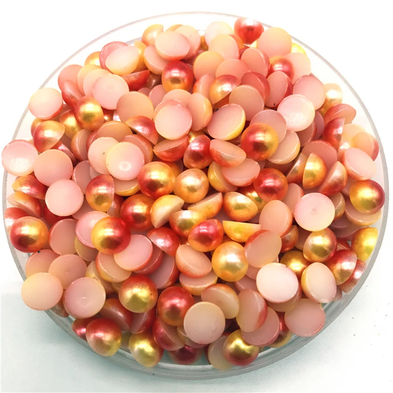 Half Pearl Round Bead Flat Back 5mm Half Pearl Round Bead Flatback 3/4/5/6/8mm Aliexpress