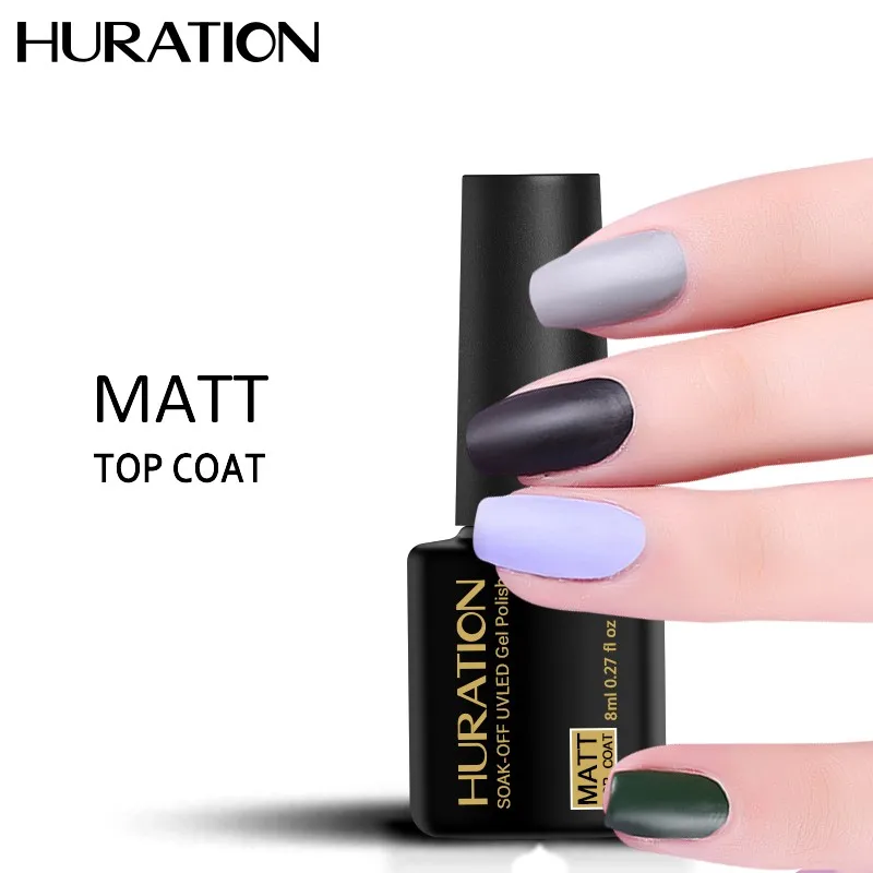 

Huration Professional Matte Nail Gel Polish Top Coat LED UV Matt Nail Art Finish Top Coat GelLak Easy Clean Acrylic Gel Lacquer