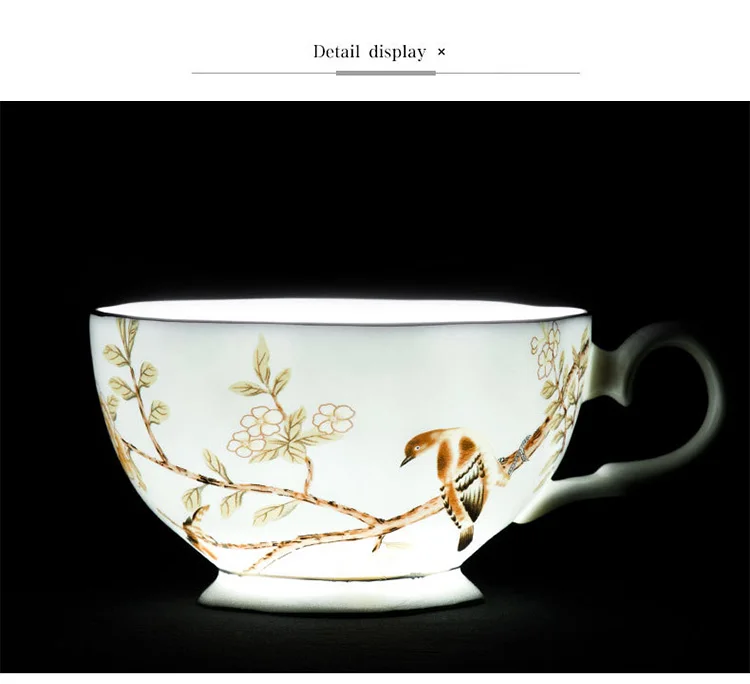 Wourmth 550ml British Teapot Bone china Single Cup Afternoon teapot set 1 Teapot 1 Teacup Creative High-quality Porcelain Gift