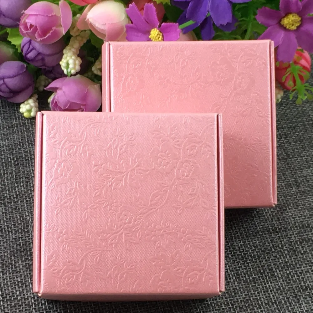 Buy 20PCS Paper Gift Boxes High quality Pink Rose Box