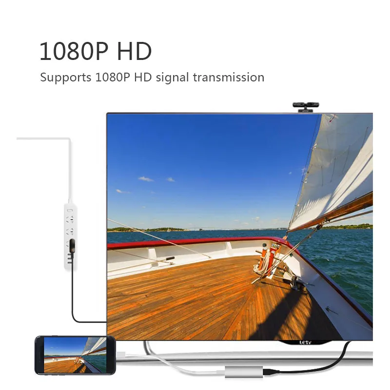  DOITOP Universale Converter HD 1080P HDMI Connessione VGA Video Adattatore Audio Per iPhone Samsung