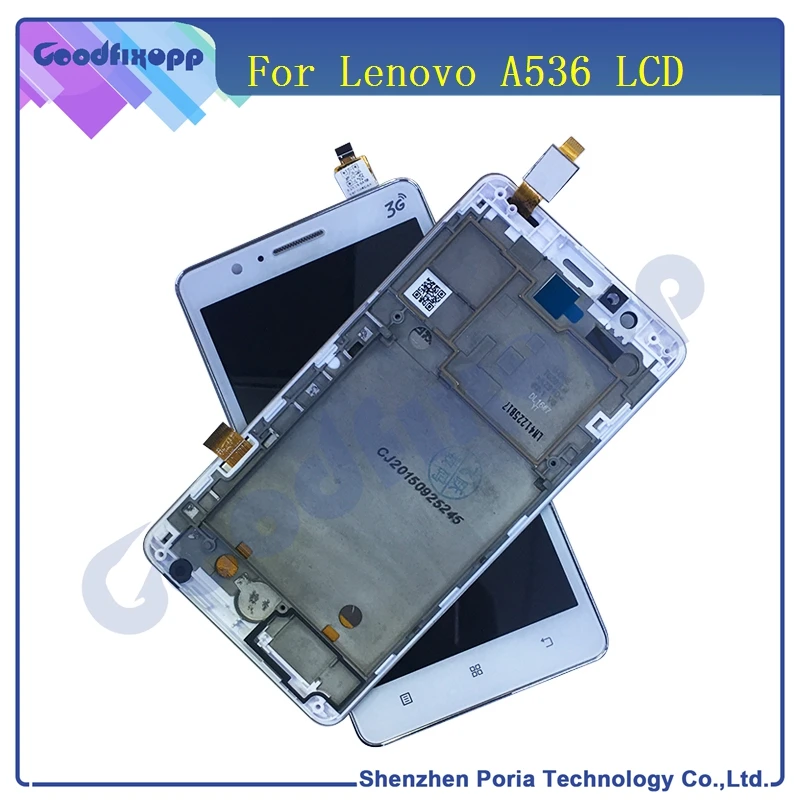 LEN030 For Lenovo A536 LCD Display Touch Digitizer Screen Assembly with frame Complete Free Shipping(5)