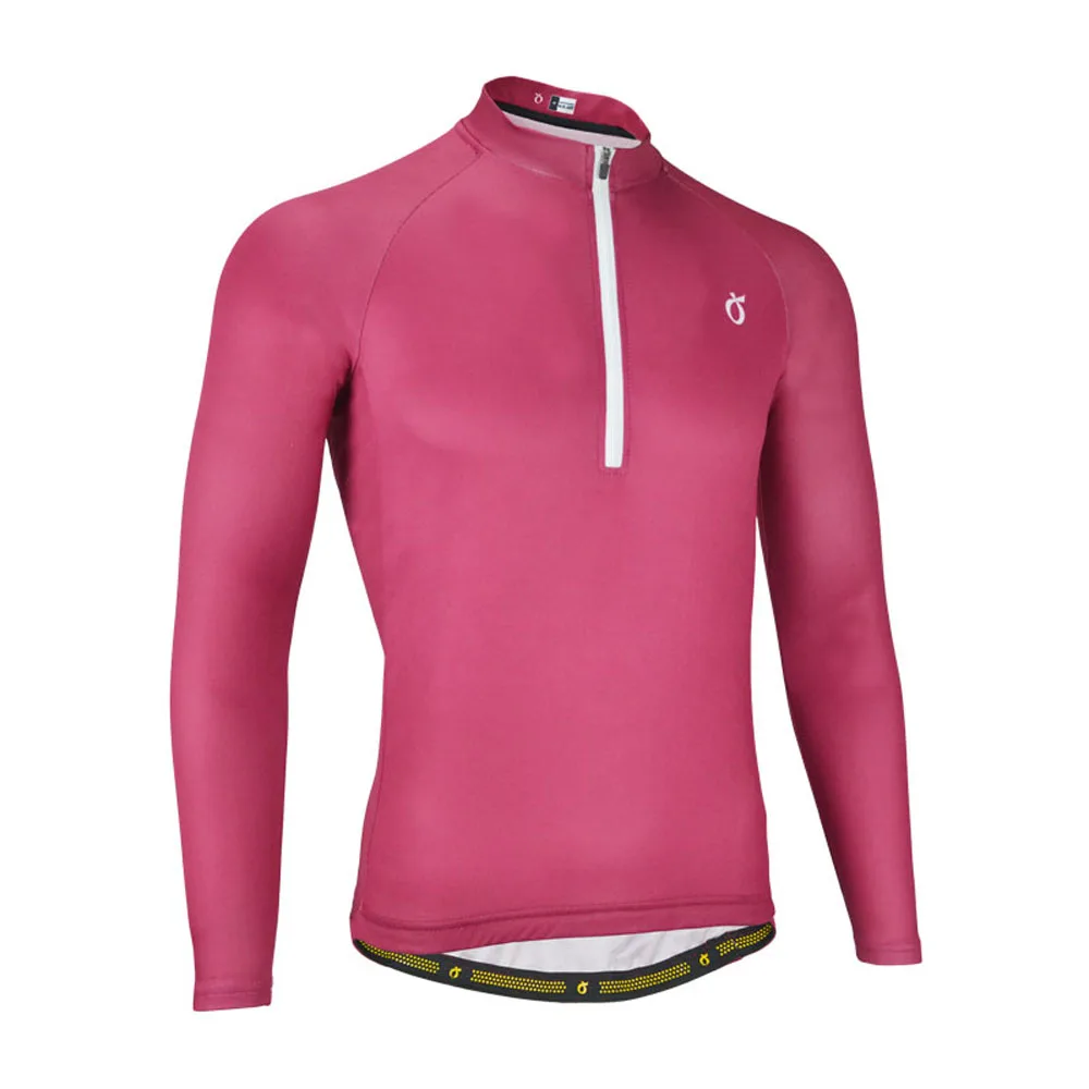 Mens Half Zipper Cycling Jerseys Bicycle Long Sleeves MTB Shirts Half