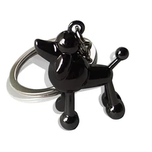 

Creative Black Silver 3D Dog Metal Alloy Keychain Cute Cartoon Animal Keyring for Men Women Bag Pendant Car Ornament Key Chain