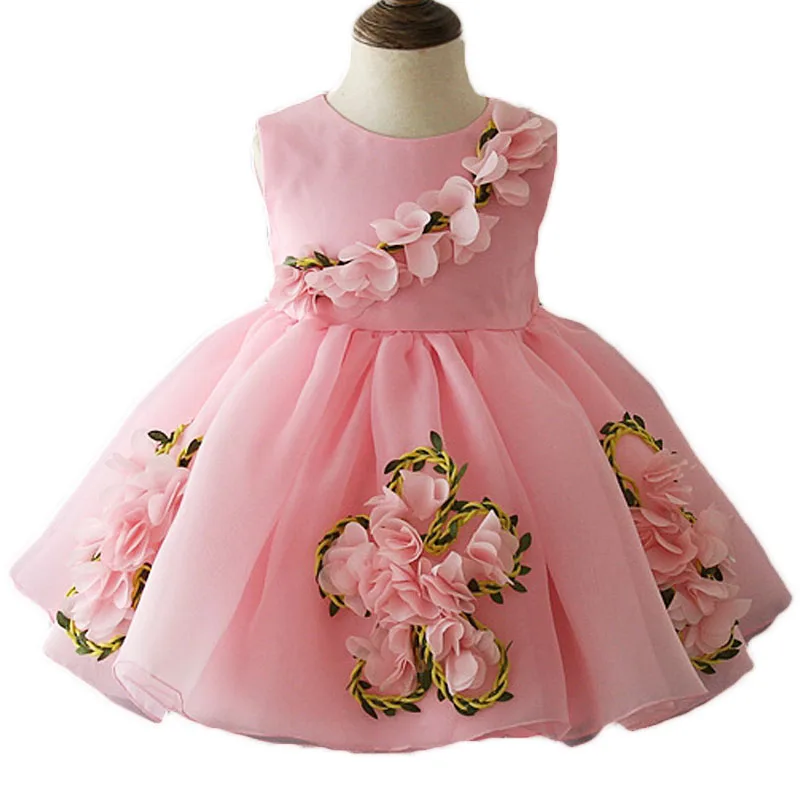 

Flower Girl Dress 1-5 Years Toddler Baby Girls Kids Wedding Party Floral Dresses Vestidos Children's Clothes Birthday Clothing
