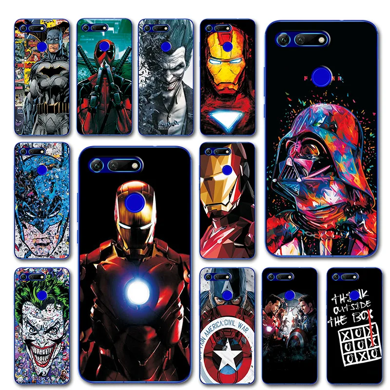 

For Huawei Honor View 20 Soft Case Cover Fundas P Smart 2019 Novelty Captain America on Phone Case Coque For Huawei Honor V20