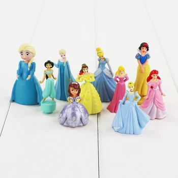 

Snow White Princess Action Figure Toys 9cm Mermaid Cinderella PVC Figurines Collectible Dolls For Kids Toy Gift 10Pcs/set