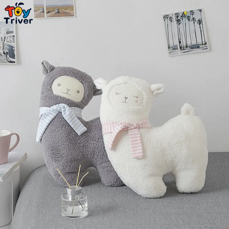 Плюшевая подушка для игрушек Альпака с набивным мультипликационным рисунком Овцы ягненка детские игрушки, куклы детские каваи для спокойного сна подарок на день рождения