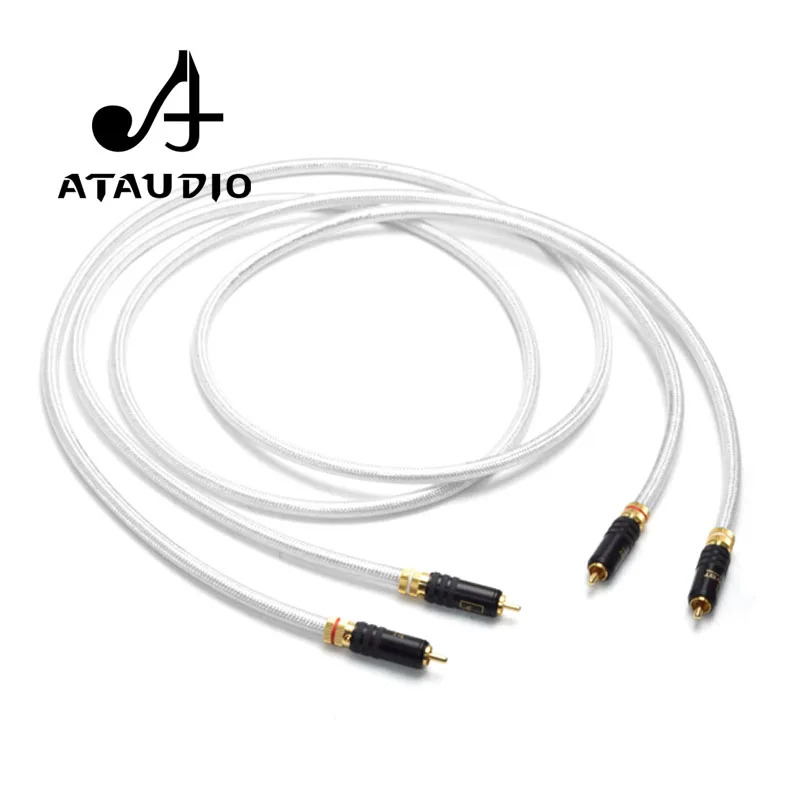 ATAUDIO медный и посеребренный Hifi RCA кабель Hi end 2RCA Папа папа|Кабели VGA| |