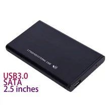 Качество 2,5 дюймов SATA3.0 USB 3,0 Корпус Алюминий сплав жесткий диск externo чехол HDD жесткий диск картридж sata внешняя крышка Черный