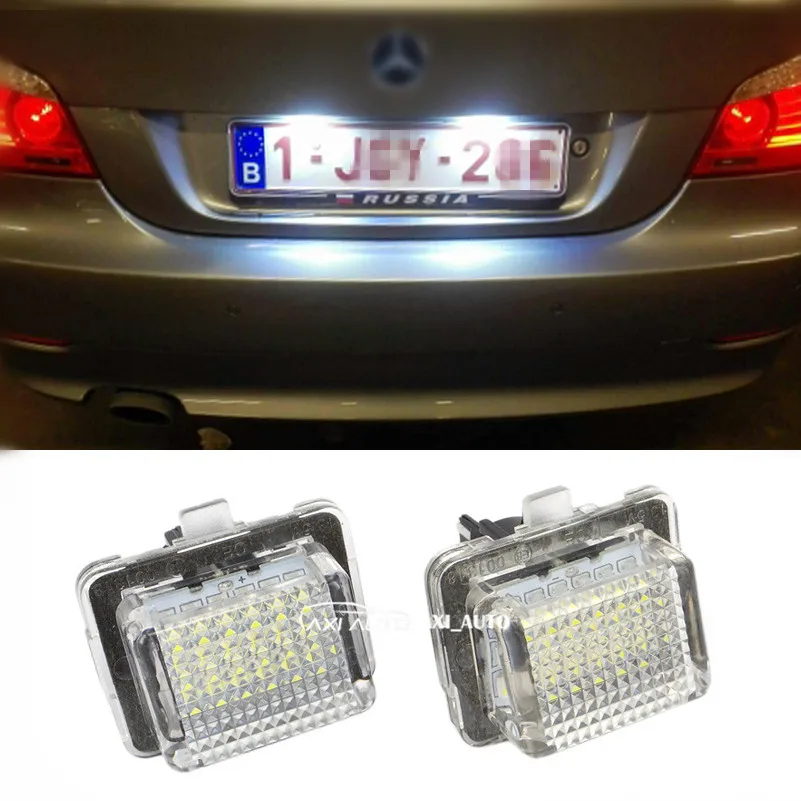 Error Free Car LED License Plate Lights 3528 SMD 6000K Number Plate