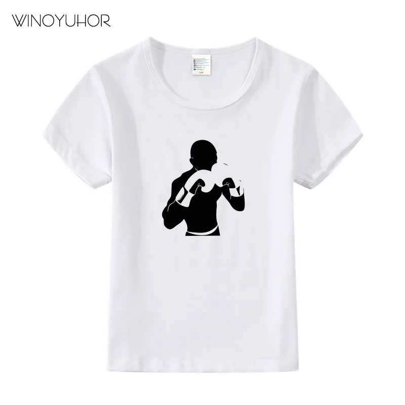 T-Shirts hot Kick Boxing Sports Fighter Kids Funny T-Shirts Summer Children Cotton Baby Clothes Boys/Girls Casual Cool Tops Tees T-Shirts discount T-Shirts