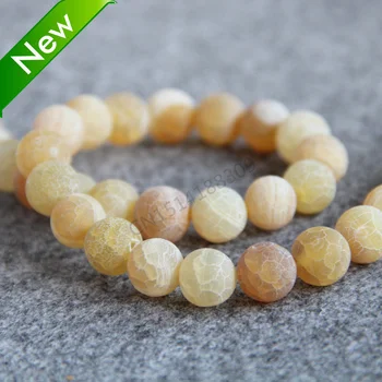 

Necklace Bracelet 12mm Multicolor Yellow Carnelian Chalcedony Frosted beads DIY 15inch Jewelry making design Accessory Crafts