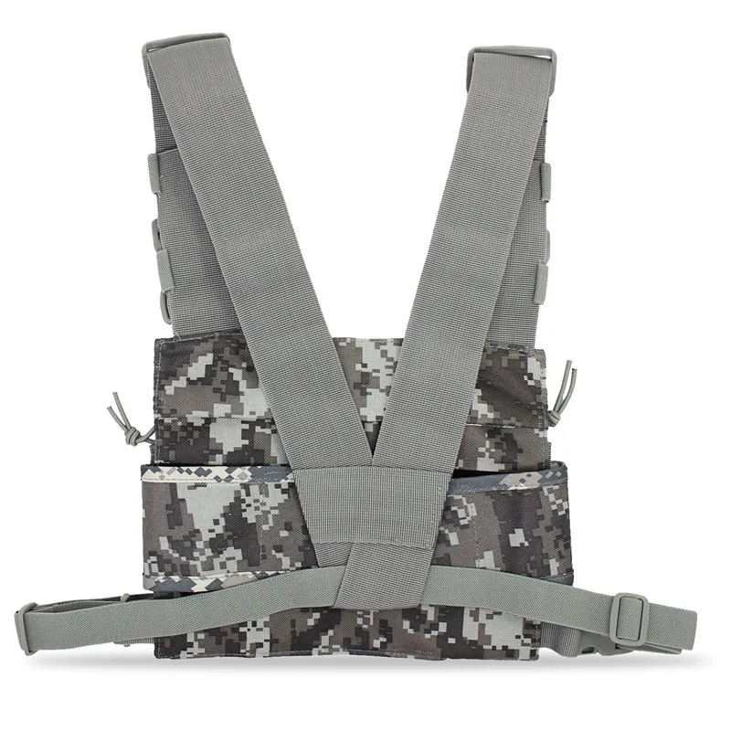 Outdoor Tactical Vest Radio Harness Chest Front Pack Pouch Holster Vest Rig bag for Walkie Talkie 5
