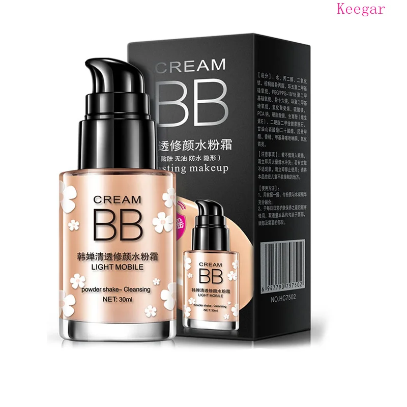 

Rorec Moisturizer Brighten BB Cream Natural Long Lasting Face Concealer Makeup Base BB CC Cream korean cosmetics