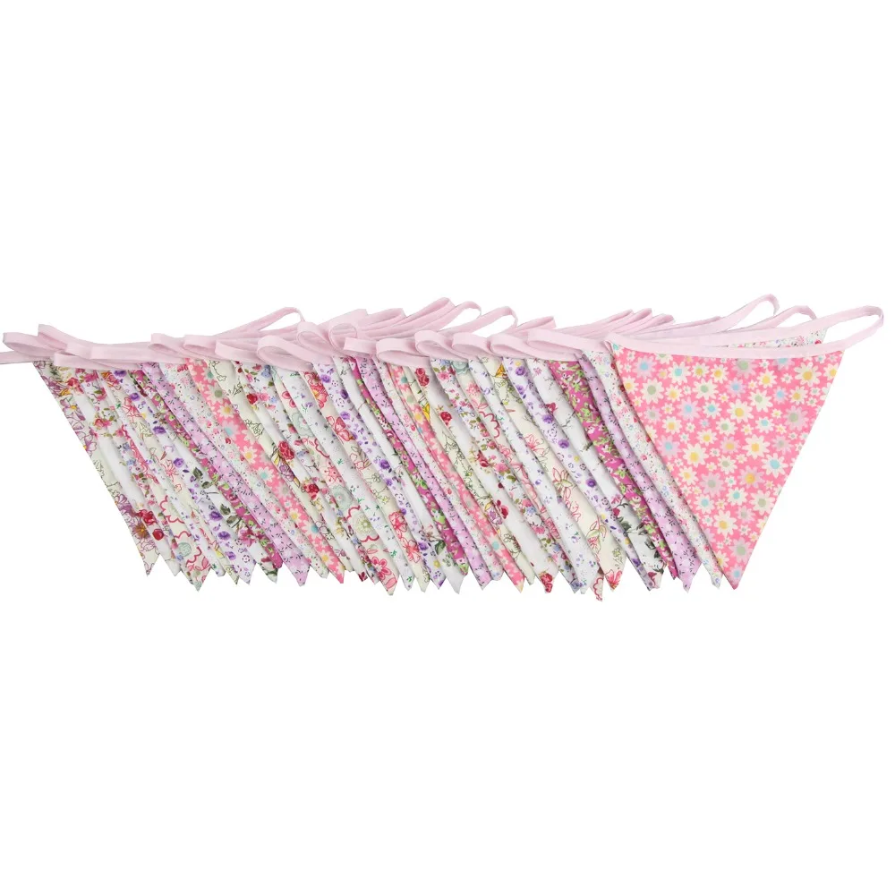 10 м 36 флаги розовый тканевый бандаж баннер для детского дня рождения украшения принадлежности для детского душа украшение дома