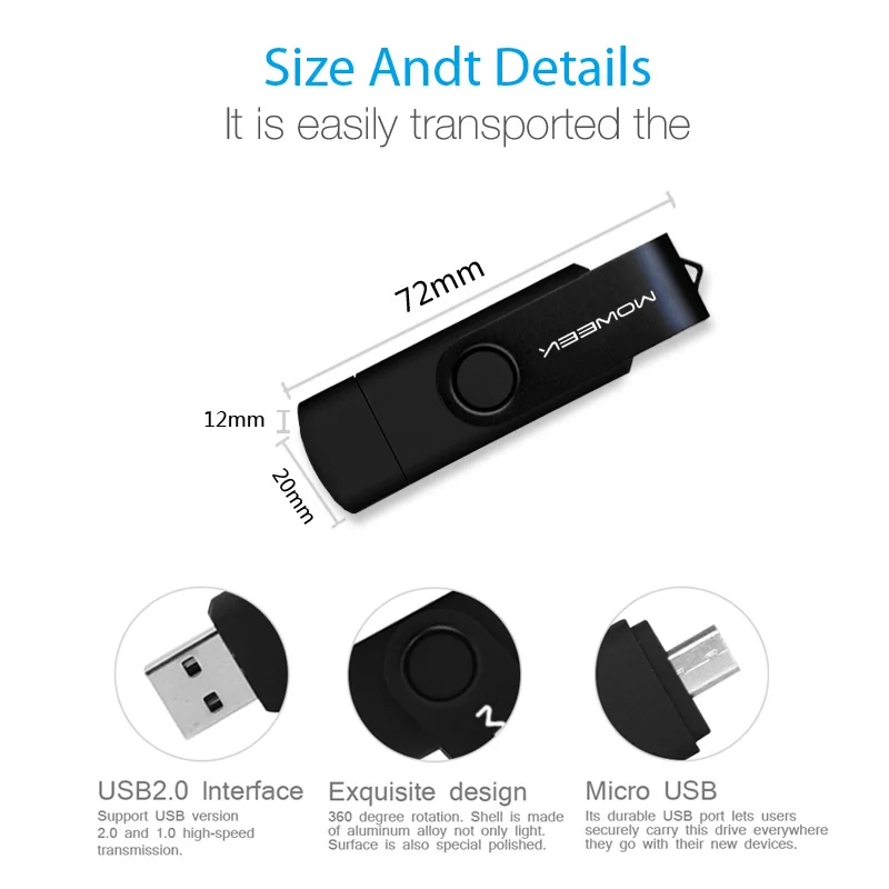 Moweek USB флэш 32 Гб usb 2 0 флеш накопитель 16 64 128 otg 4 ГБ 8 cle ключ бесплатный oem логотип|USB