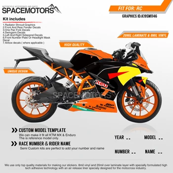 

MotoSpace Customized Team Graphics Backgrounds Decals 3M Custom Stickers For KTM RC390 2014 2015 2016 2017 2018 2019 146